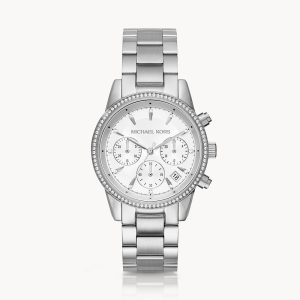 Michael Kors Women’s Quartz Stainless Steel White Dial 37mm Watch MK6428