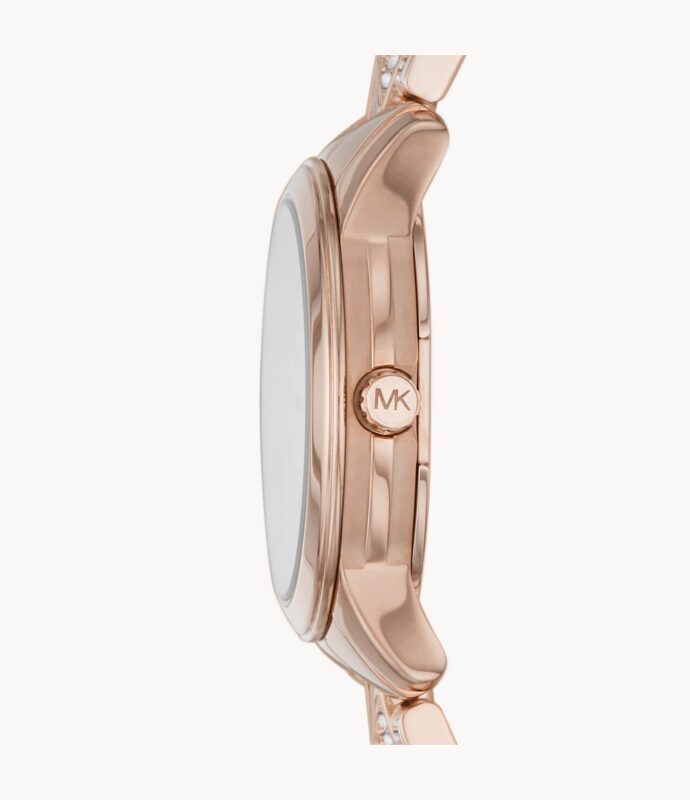 Michael Kors Women’s Quartz Stainless Steel Pink Dial 28mm Watch MK6856 ...