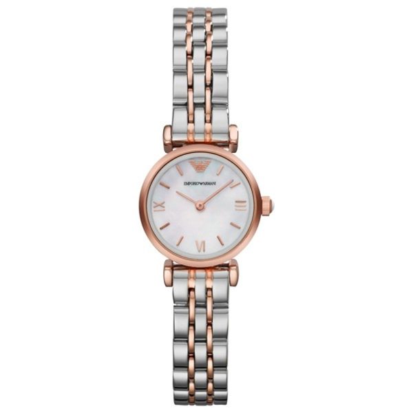 Emporio Armani Women’s Quartz Stainless Steel Mother of pearl Dial 22mm Watch AR1689