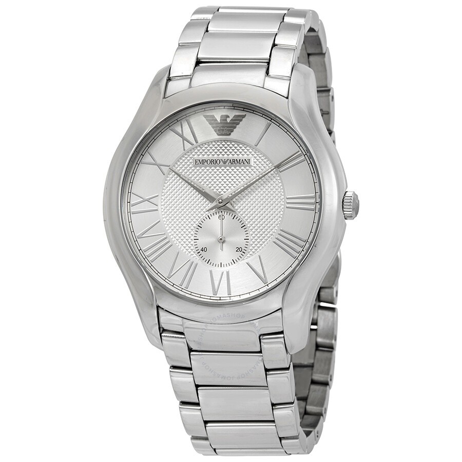 Emporio Armani Men’s Stainless Steel Silver Dial 42mm Watch AR11084 ...