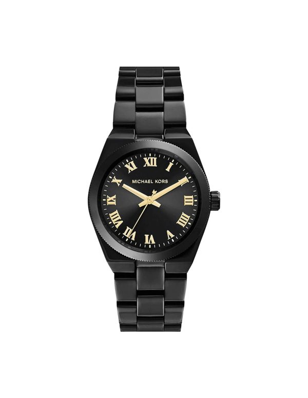 Michael Kors Women’s Quartz Stainless Steel Black Dial 33mm Watch MK6100