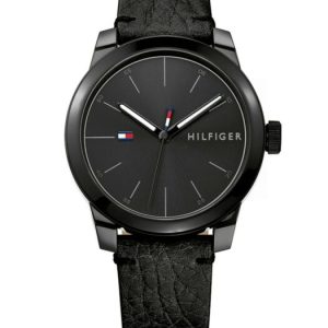 Tommy Hilfiger Men’s Quartz Leather Strap Black Dial 42mm Watch 1791384