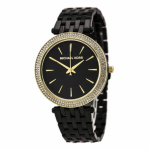 Michael Kors Women’s Quartz Stainless Steel Black Dial 37mm Watch MK3322