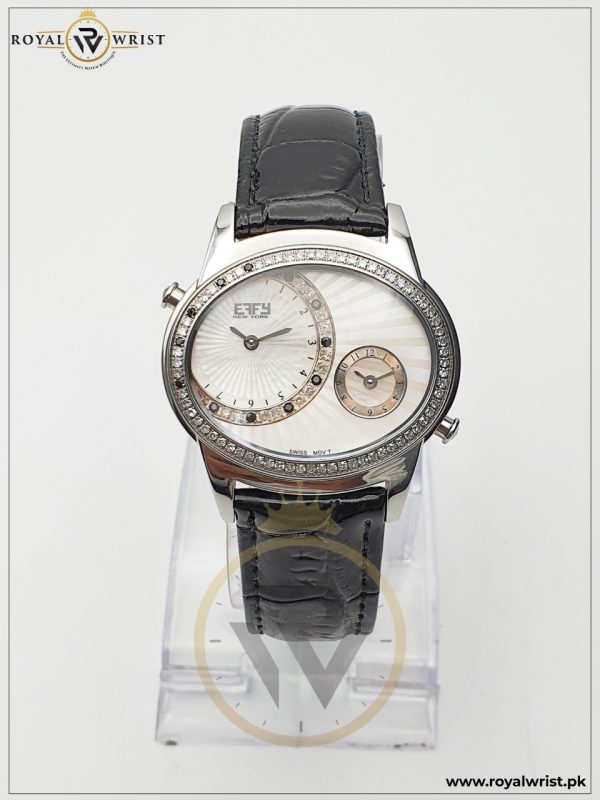 Effy New York Women’s Quartz Leather Strap White Dial 39mm Watch 3232