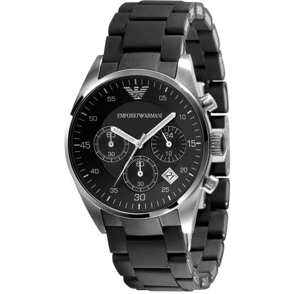 Emporio Armani Men’s/Unisex Stainless Steel Black Dial 40mm Watch AR5868