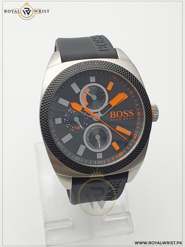 Hugo Boss Orange Men’s Quartz Silicone Strap Black Dial 48mm Watch 1513245/2