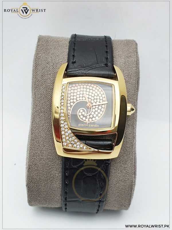 Pierre Cardin Women’s Leather Strap Black Dial 27mm Watch PCI00332F07/2