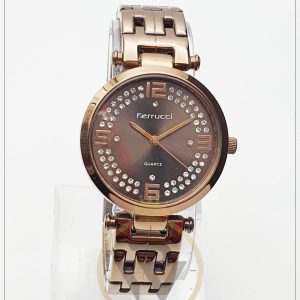 Ferrucci Women’s Quartz Stainless Steel Brown Dial 34mm Watch 001445A/2