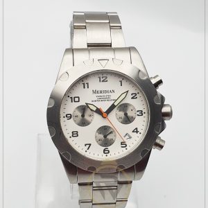 Meridian Men’s Quartz Stainless Steel White Dial 40mm Watch 3070