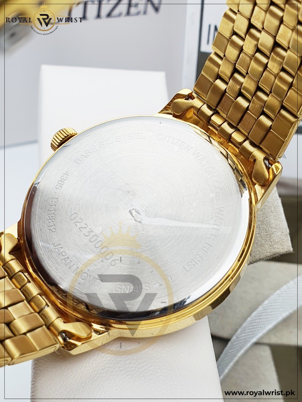 Citizen Men,s Quartz Stainless Steel Gold Dial 42mm Watch DZ0002-50P -  