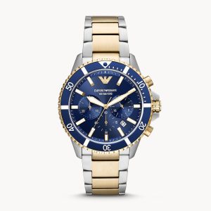 Emporio Armani Men’s Quartz Stainless Steel Blue Dial 43mm Watch AR11362