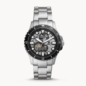 Fossil Men’s Automatic Stainless Steel Black Dial 42mm Watch ME3190