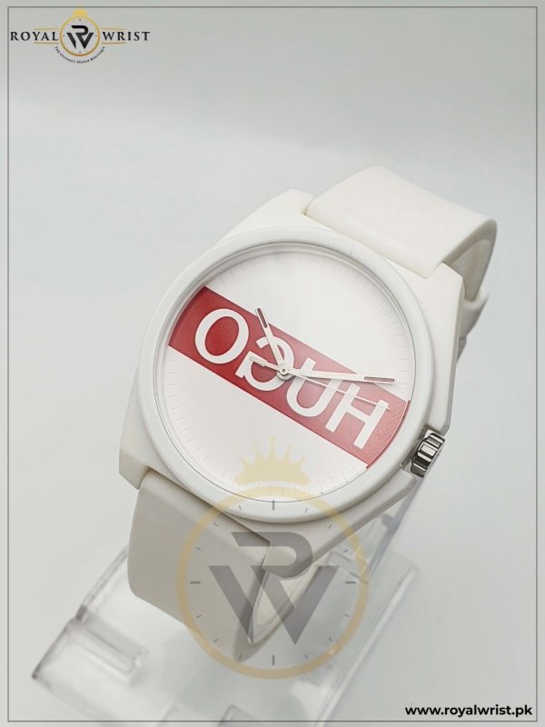 Hugo Boss Men’s Quartz Silicone Strap White Dial 37mm Watch 1540017