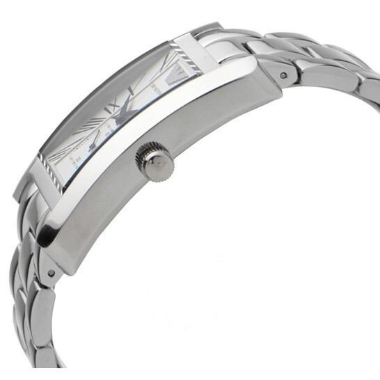 Emporio Armani Men’s Quartz Stainless Steel Silver Dial 30mm Watch ...