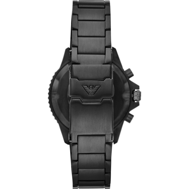 Emporio Armani Men’s Quartz Stainless Steel Black Dial 43mm Watch ...