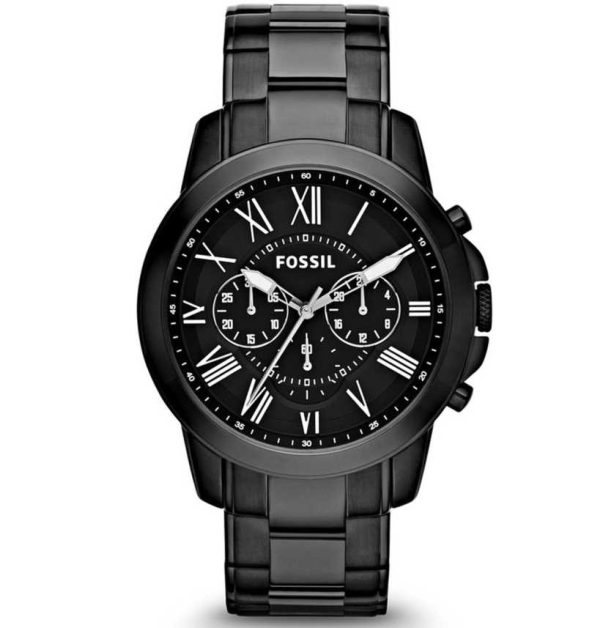 Fossil Men’s Quartz Stainless Steel Black Dial 44mm Watch FS4832