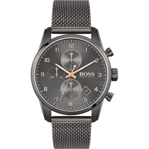 Hugo Boss Men’s Quartz Stainless Steel Gray Dial 44mm Watch 1513837