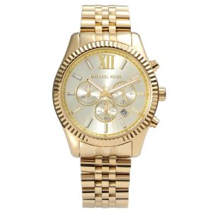 Michael Kors Men’s Stainless Steel Gold Dial 45mm Watch MK8281