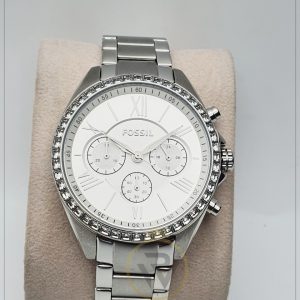 Fossil Women Quartz Stainless Steel White Dial 40mm Watch BQ1773