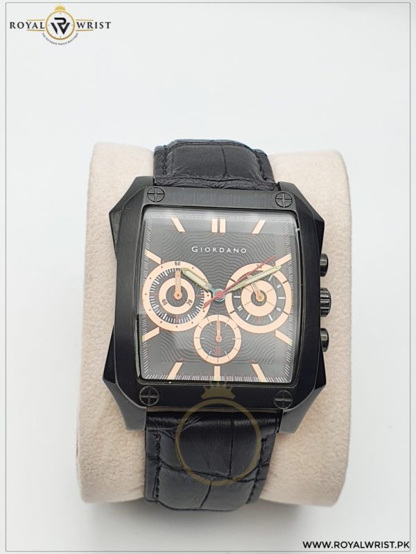 Giordano Men's Quartz Leather Strap Grey Dial 37mm Watch 1436VD54