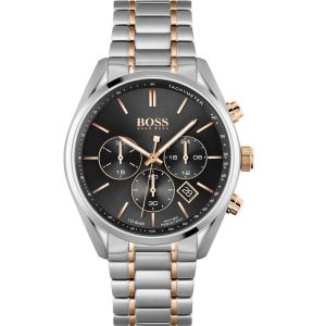 Hugo Boss Men’s Chronograph Stainless Steel Black Dial 44mm Watch 1513819