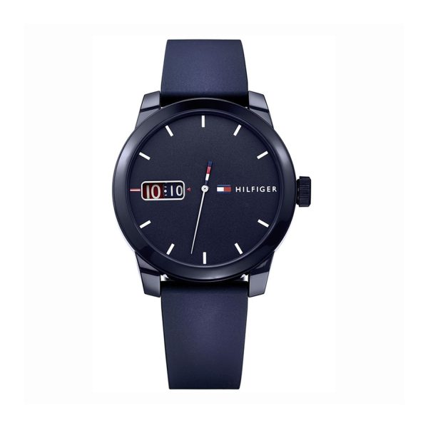 Tommy Hilfiger Men’s Quartz Silicone Strap Blue Dial 42mm Watch 1791381