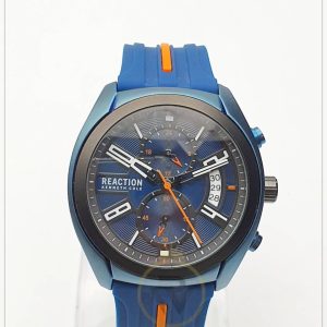 Reaction Kenneth Cole New York Men’s Silicone Strap Blue Dial 46mm Watch KCR04527