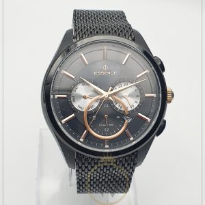 Essence Men’s Quartz Stainless Steel Black Dial 44mm Watch ES6414ME850
