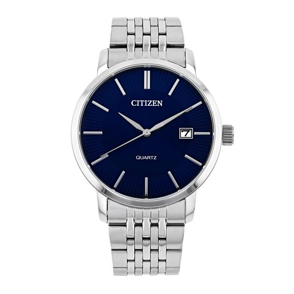 Citizen Men,s Quartz Stainless Steel Blue Dial 42mm Watch DZ0040-51L