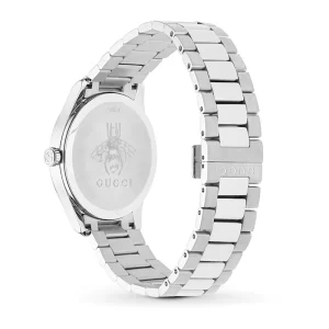 Gucci Unisex Swiss Made Quartz Stainless Steel Silver (Snake Motif) Dial 38mm Watch YA1264076