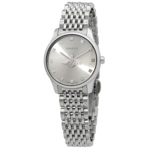 Gucci Women’s Swiss Made Quartz Stainless Steel Silver Dial 29mm Watch YA1265019