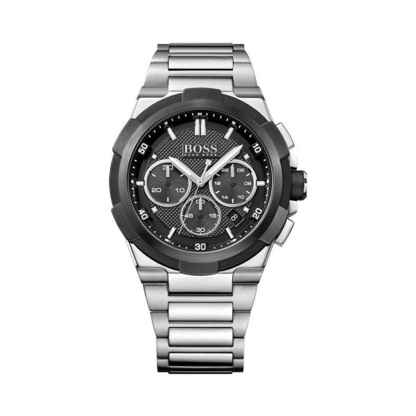 Hugo Boss Men’s Quartz Stainless Steel Black Dial 46mm Watch 1513359