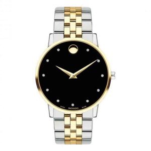 Movado Men’s Swiss Made Quartz Stainless Steel Black Dial 40mm Watch 0607202