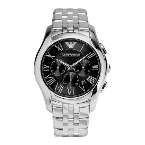 Emporio Armani Men’s Chronograph Stainless Steel Black Dial 44mm Watch ...