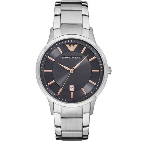Emporio Armani Men’s Quartz Stainless Steel Black Dial 43mm Watch AR11179
