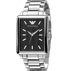 Emporio Armani Men’s Quartz Stainless Steel Black Dial 34mm Watch AR0416