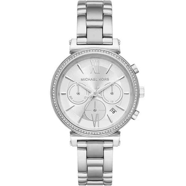 Michael Kors Women’s Quartz Stainless Steel Silver Dial 47mm Watch MK6575