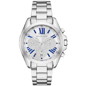 Michael Kors Unisex Quartz Stainless Steel Silver, Crystal Pave Dial 38mm Watch MK6320