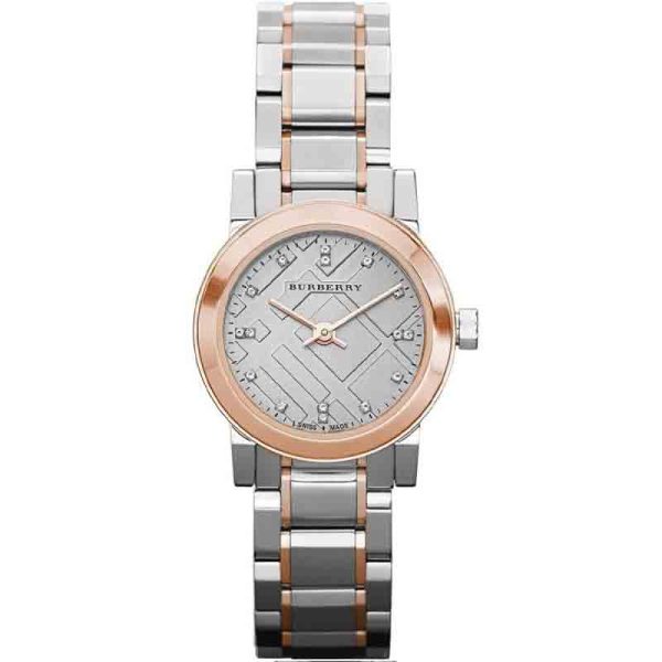 Burberry Women’s Swiss Made Two-Tone Stainless Steel Grey Dial 26mm Watch BU9214