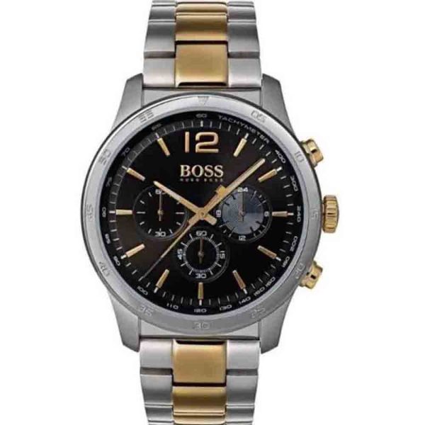Hugo Boss Men’s Chronograph Quartz Stainless Steel Black Dial 44mm Watch 1513529