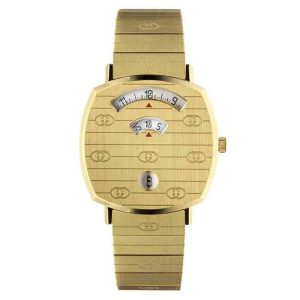 Gucci Unisex Swiss Made Quartz Stainless Steel White Dial 35mm Watch YA157403