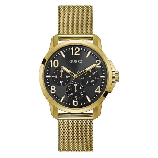 Guess Men’s Quartz Gold Stainless Steel Black Dial 42mm Watch W1040G3