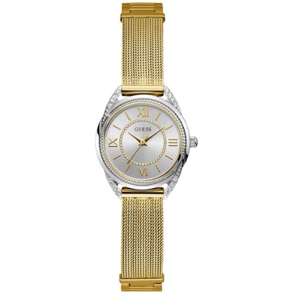 Guess Women’s Quartz Gold Stainless Steel Silver Dial 27mm Watch W1084L2