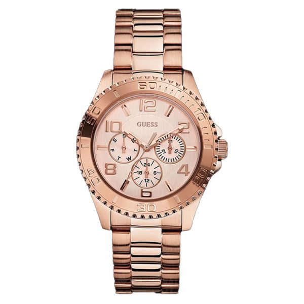 Guess Women’s Quartz Rose Gold Stainless Steel Rose Gold Dial 40mm Watch W0231L4