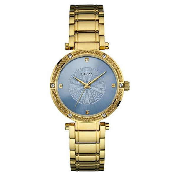 Guess Women’s Quartz Gold Stainless Steel Blue Dial 36mm Watch W0659L2