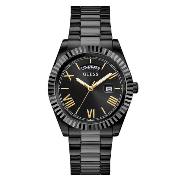 Guess Men’s Quartz Black Stainless Steel Black Dial 42mm Watch GW0265G4