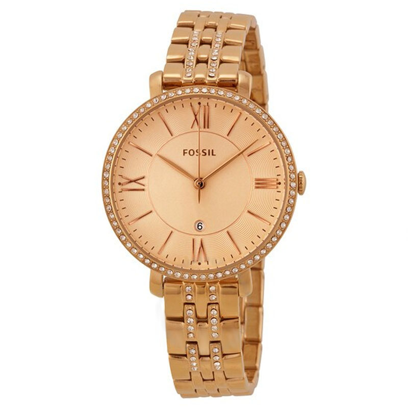 Fossil Women's Quartz Stainless Steel Rose Gold Dial 36mm Watch ES3546 -  