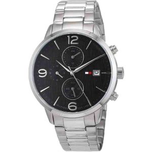 Tommy Hilfiger Men’s Quartz Stainless Steel Black Dial 42mm Watch 1710356