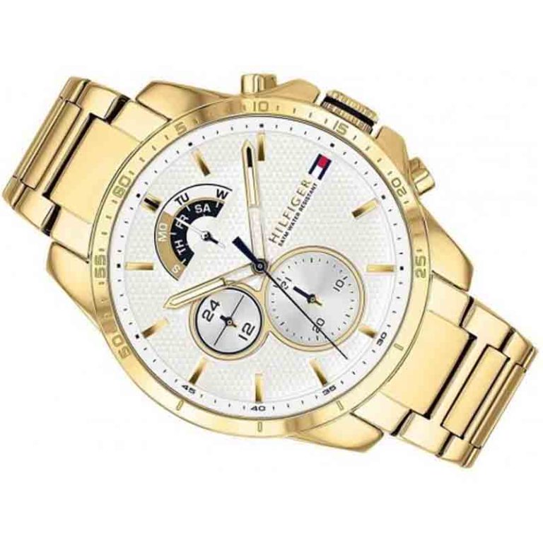 Tommy Hilfiger Men’s Quartz Stainless Steel White Dial 48mm Watch ...