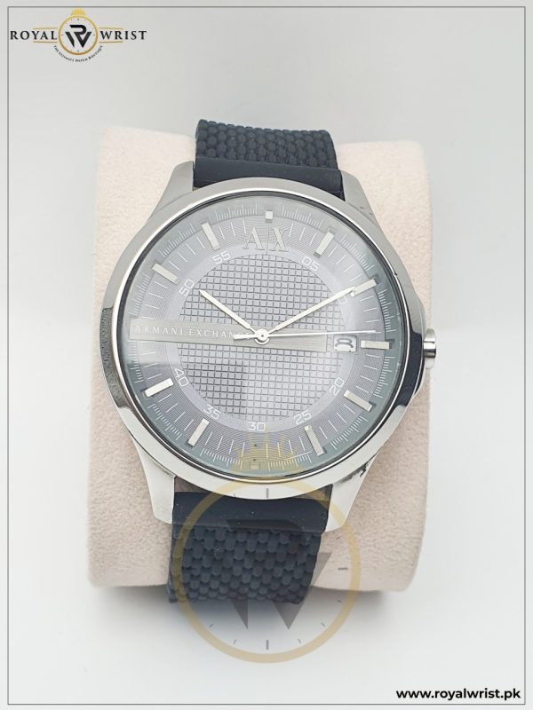 Armani Exchange Men’s Silicone Strap Grey Dial 46mm Watch AX2133
